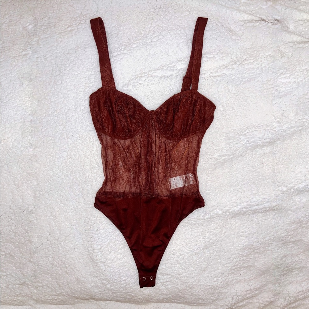 brown lace bodysuit